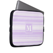 Monogram-Lilastreifen Laptopschutzhülle (Vorne Rechts)