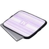 Monogram-Lilastreifen Laptopschutzhülle (Vorne Knopf)