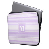 Monogram-Lilastreifen Laptopschutzhülle (Vorderseite Links)