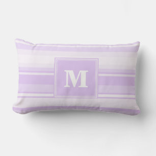 Monogram-Lilastreifen Lendenkissen