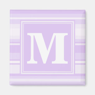 Monogram-Lilastreifen Magnet