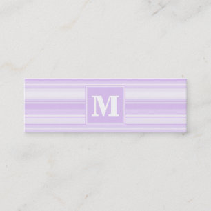 Monogram-Lilastreifen Mini Visitenkarte