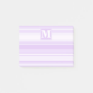 Monogram-Lilastreifen Post-it Klebezettel