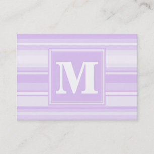 Monogram-Lilastreifen Visitenkarte
