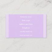 Monogram-Lilastreifen Visitenkarte (Rückseite)