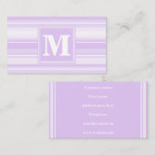 Monogram-Lilastreifen Visitenkarte (Vorne/Hinten)