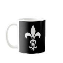 Monogram-Lilie Modernes Einfaches Schwarzweiß