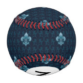 Monogram Lilie Muster Baseball (Rückseite)