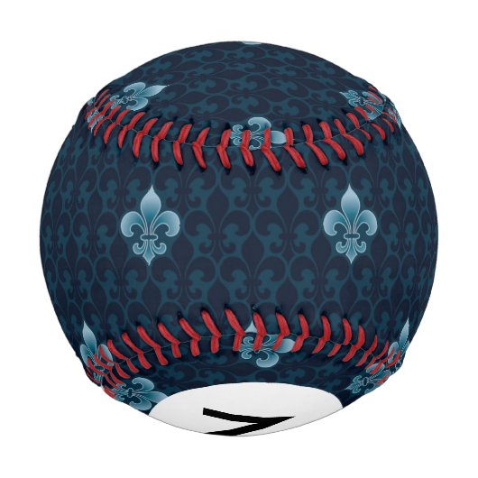 Monogram Lilie Muster Baseball (Rückseite)