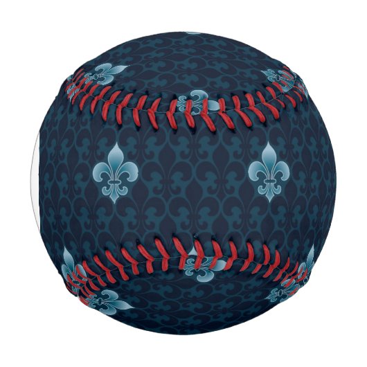 Monogram Lilie Muster Baseball (Vorderseite)