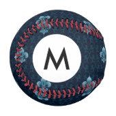 Monogram Lilie Muster Baseball (Vorderseite Links)