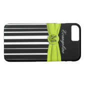 Monogram Limon Black Striping iPhone 7 Case (Rückseite (Horizontal))