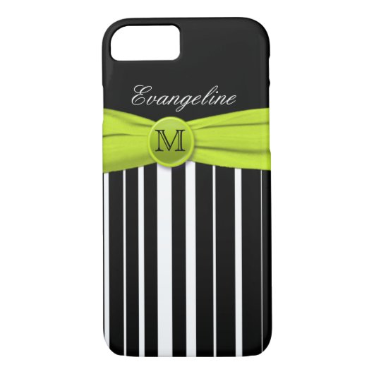 Monogram Limon Black Striping iPhone 7 Case (Rückseite)