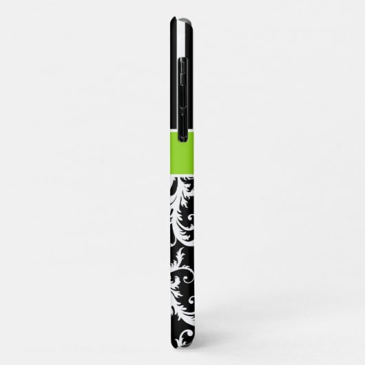 Monogram Limoner Schwarz-weiß gestreifter Damask i Case-Mate iPhone Hülle (Hinten/Links)