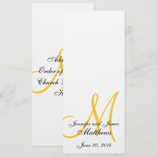 Monogram Linen White Yellow Programm (Vorne/Hinten)
