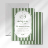 Monogram Little Putter on Way Golf Baby Shower Einladung