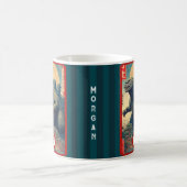 Monogram Lizard Monster Retro Bold Cool Kaffeetasse (Mittel)