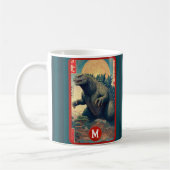 Monogram Lizard Monster Retro Bold Cool Kaffeetasse (Links)