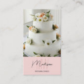 Monogram Logo Bakake Cake Pink Visitenkarte (Vorderseite)