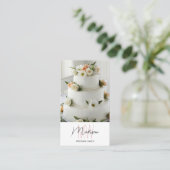 Monogram Logo Bakake Cake Visitenkarte (Stehend Vorderseite)