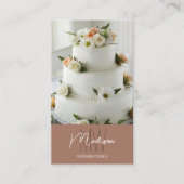 Monogram Logo Bakery Brown Visitenkarte (Vorderseite)