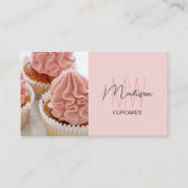 Monogram Logo Bakery Foto QR Pink Visitenkarte (Vorderseite)
