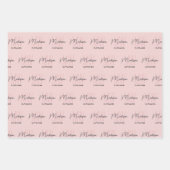 Monogram Logo Bakery Pink Geschenkpapier Set (Vorderseite)