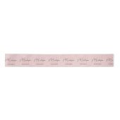 Monogram Logo Bakery Pink Satinband (Vorderseite)