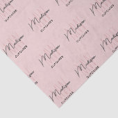 Monogram Logo Bakery Pink Tissue Paper Seidenpapier (Detail)