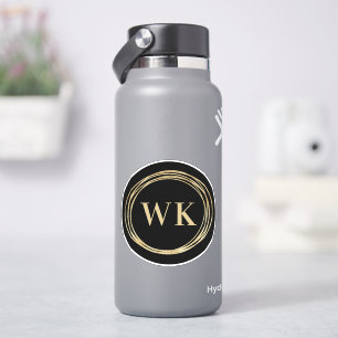 Monogram Logo Black Gold Business Aufkleber
