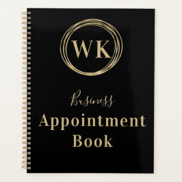 Monogram Logo Black Gold Business Termin Buch Planer