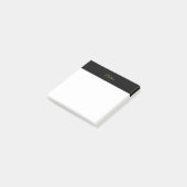 Monogram Logo Black und Gold Modern Minimalistisch Post-it Klebezettel (angewinkelt)