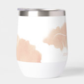 MONOGRAM LOGO Elegante Initialen Rosa Aquarell (Rechts)