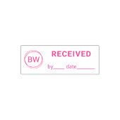 Monogram Logo ERHALTEN Personalisierte Buchführung Permastempel (Design)