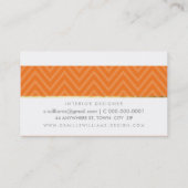 MONOGRAM LOGO fett Zickzack Muster hell orange Visitenkarte (Rückseite)