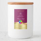 Monogram-Logo für das Rotwein-Gold-Logo Lebensmitteletikett (Vorderseite)