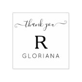 Monogram Logo für den Anfangsnamen Vielen Dank Gummistempel (Prägung)