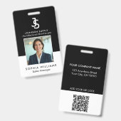 Monogram-Logo für moderne Unternehmen Ausweis (Vorder- & Rückseite)