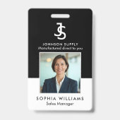 Monogram-Logo für moderne Unternehmen Ausweis (Vorderseite)