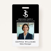 Monogram-Logo für moderne Unternehmen Ausweis (Vorderseite)