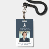 Monogram-Logo für moderne Unternehmen Ausweis (Vorderseite mit Lanyard)