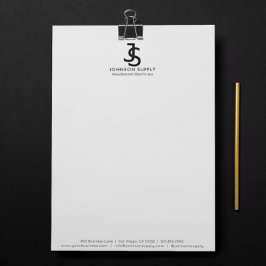 Monogram-Logo für moderne Unternehmen Briefbogen