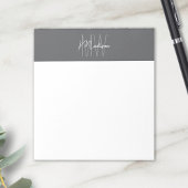 Monogram Logo Grau Moderne Minimalistisch Notizblock