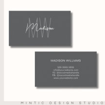 Monogram Logo Grau Moderne Minimalistisch