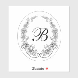 Monogram Logo ist das Emblem Aufkleber