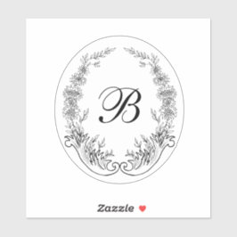 Monogram Logo ist der Emblem-Aufkleber Aufkleber