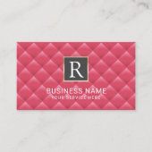 Monogram Logo Modern Pink & Gold Salon Wellness-Ce Visitenkarte (Vorderseite)