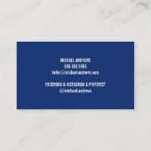 MONOGRAM LOGO Moderne Smart Gold Box Aqua Marine B Visitenkarte (Rückseite)