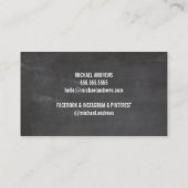 MONOGRAM LOGO Moderne Smart Gold Box schwarz Visitenkarte (Rückseite)