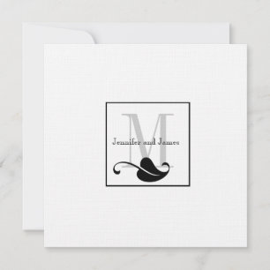 Monogram Logo-Namen für benutzerdefinierte Einladu Einladung
